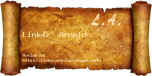 Linkó Arnold névjegykártya